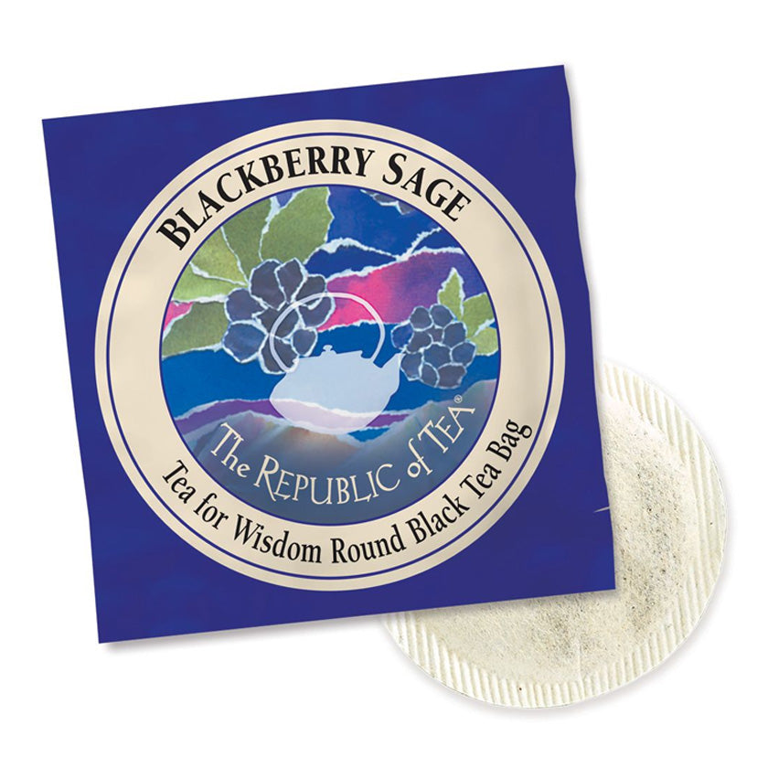The Republic of Tea - Blackberry Sage Black Overwraps (50 Bags)