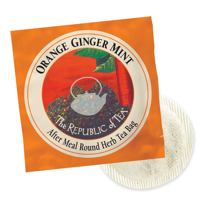 The Republic of Tea - Orange Ginger Mint Overwraps (50 Bags)