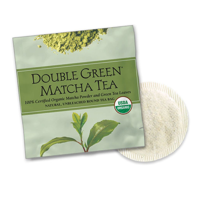 The Republic of Tea - Organic 100% Double Green® Matcha Overwraps (50 Bags)