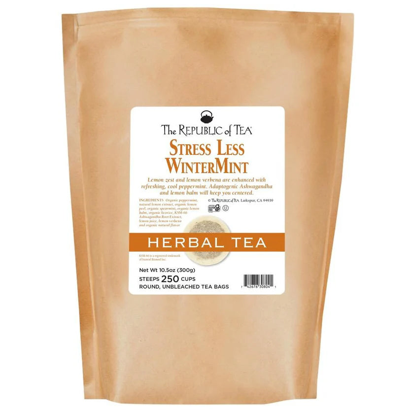 The Republic of Tea - Stress Less Winter Mint Bulk Bag (250 ct)