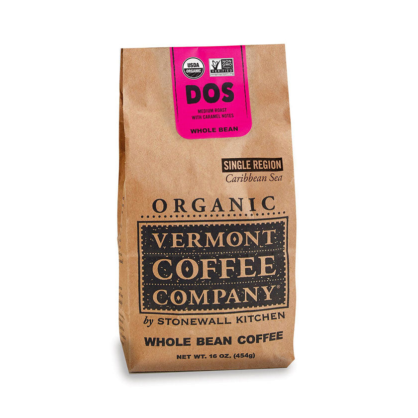 Vermont Coffee - Organic Dos Whole Bean 16oz