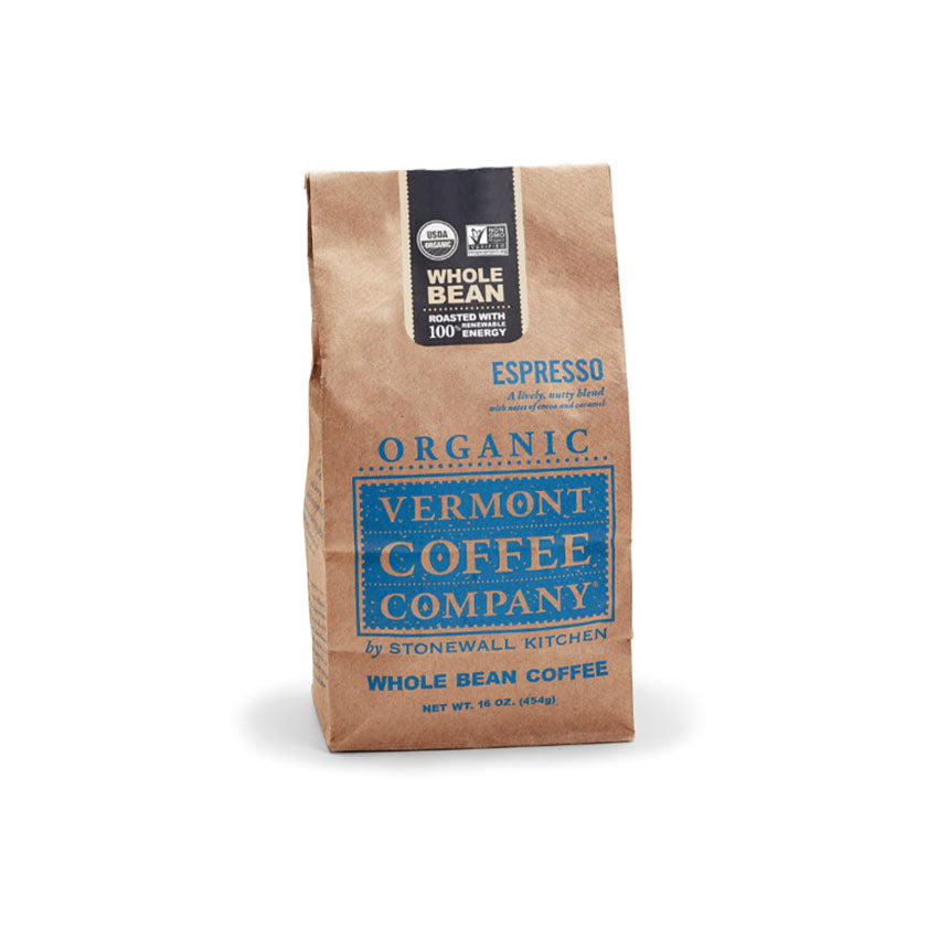 Vermont Coffee - Organic Espresso Whole Bean Coffee 16oz