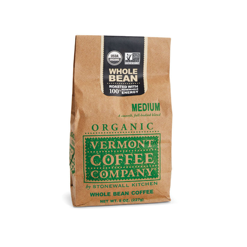Vermont Coffee - Organic Medium Whole Bean 8oz