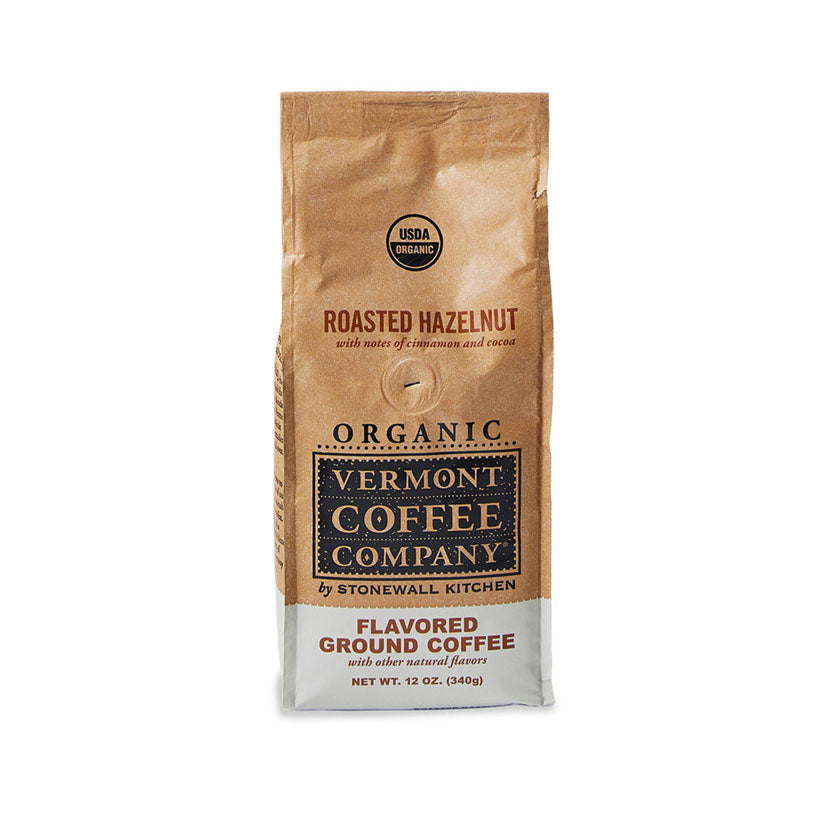 Vermont Coffee - Organic Roasted Hazelnut Ground Coffee 12oz