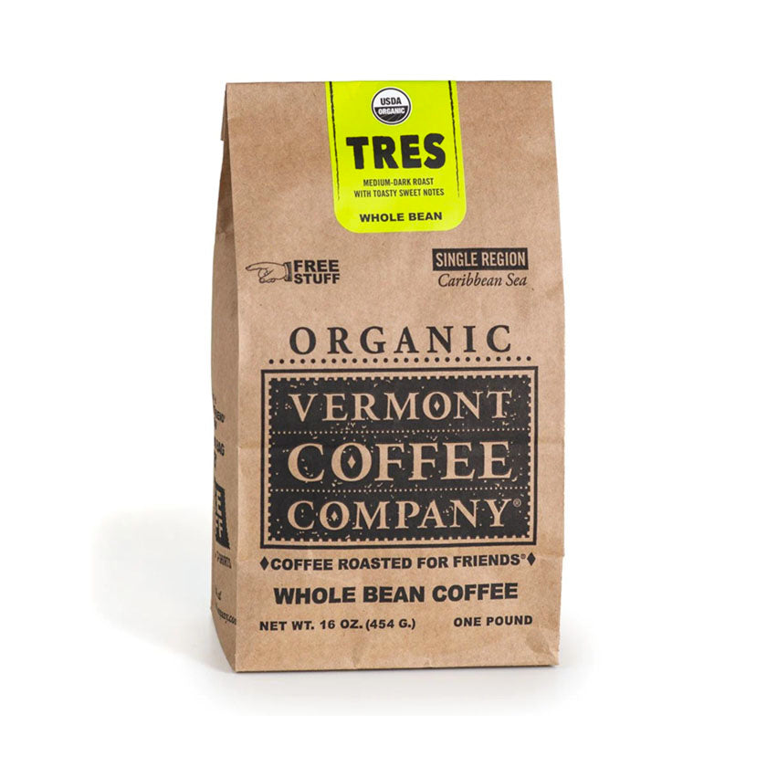 Vermont Coffee - Organic Tres Whole Bean 16oz