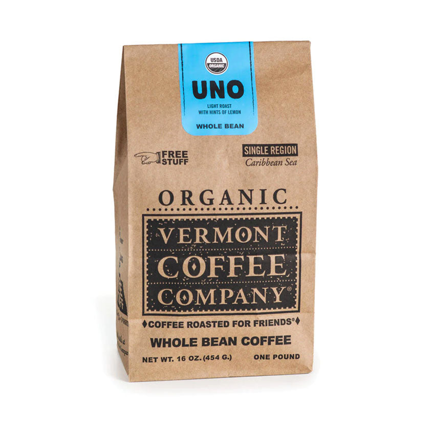 Vermont Coffee - Organic Uno Whole Bean 16oz