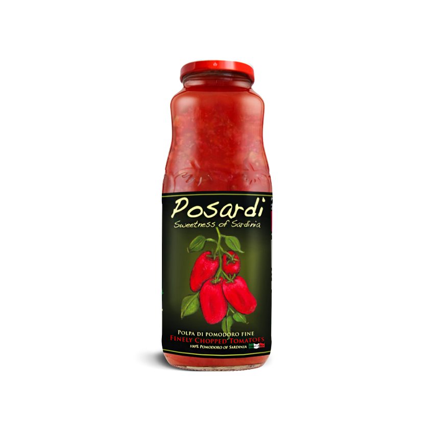 Villa Jerada Chopped Posardi Tomatoes in Glass Jar 24oz