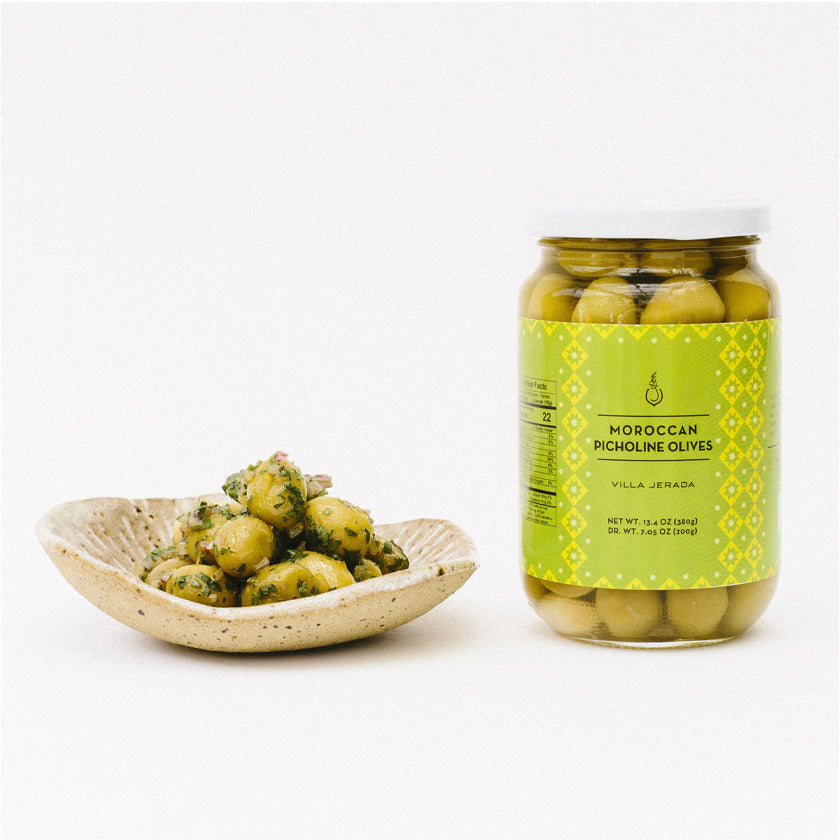 Villa Jerada -  Moroccan Picholine Olives (PITTED) 300g jar