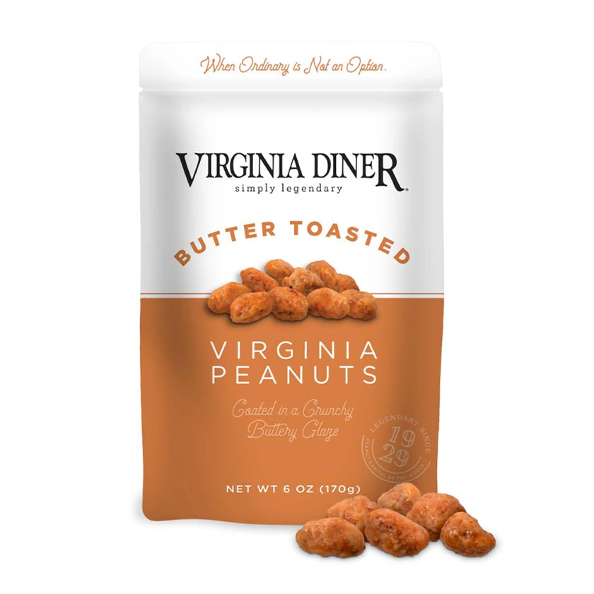 Virginia Diner - Butter Toasted Virginia Peanuts 6oz Stand Up Bag
