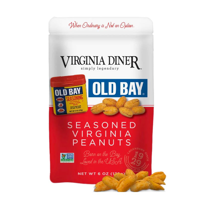 Virginia Diner - Old Bay Seasoned Virginia Peanuts 6oz Stand Up Bag
