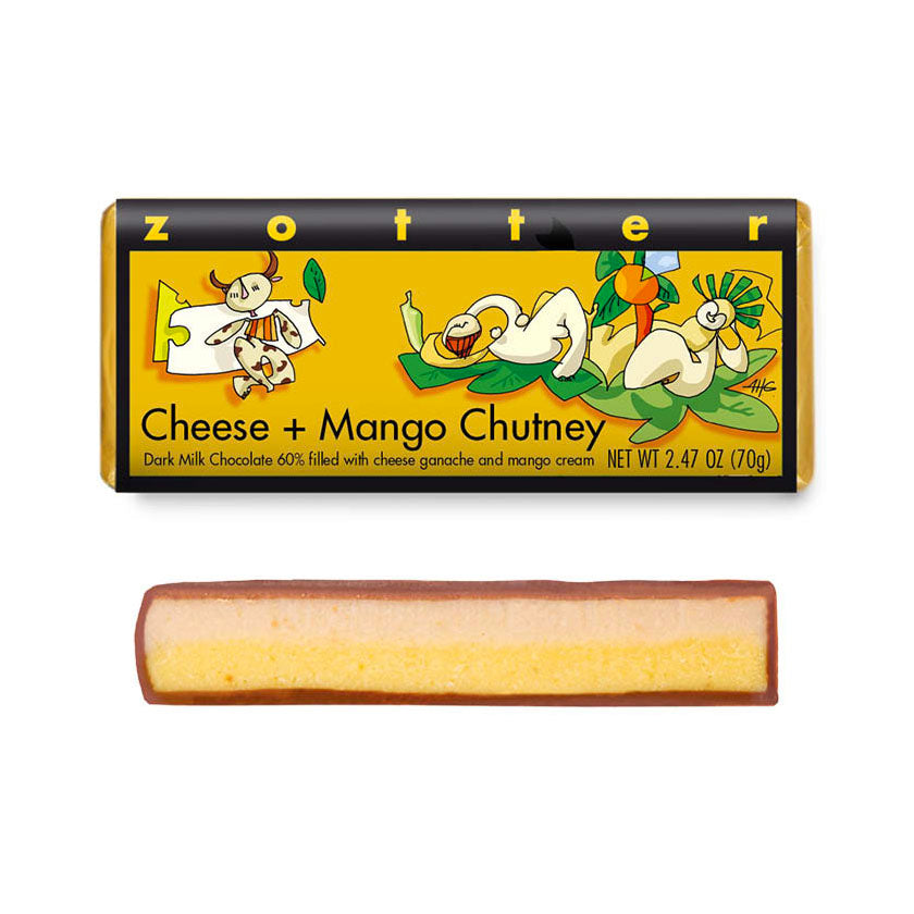 Zotter - Filled Chocolate - Cheese + Mango Chutney