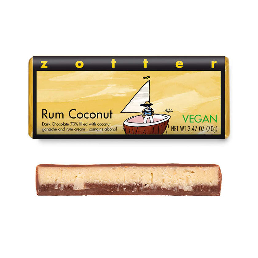 Zotter - Filled Chocolate - Rum Coconut