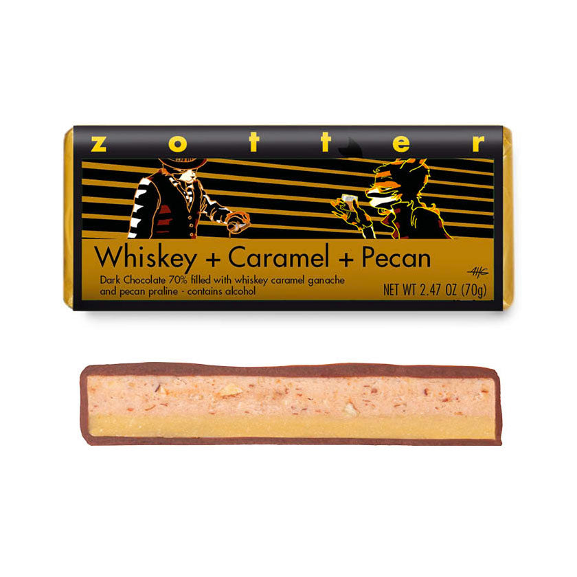 Zotter - Filled Chocolate - Whiskey + Caramel + Pecan