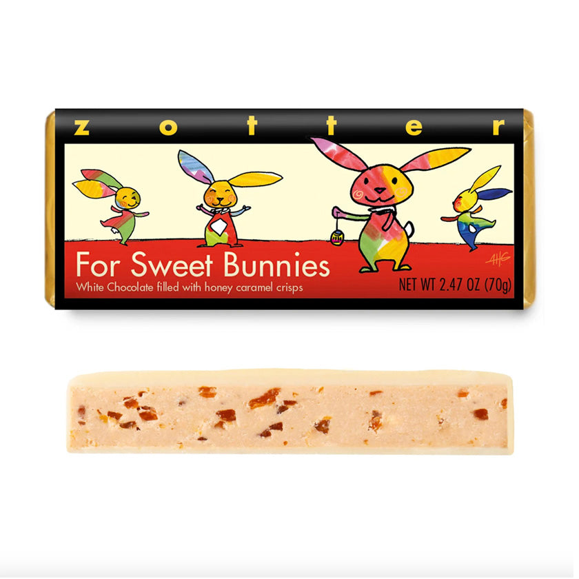 Zotter - Hand Scooped Chocolate - For Sweet Bunnies - Honey Crunch