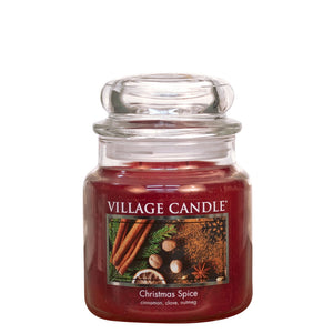 Village Candle - Christmas Spice - Medium Glass Dome