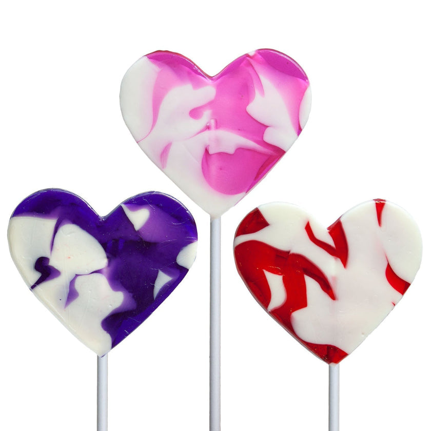 Melville - Lollipops - Cream Swirl Heart - Assorted - Bulk