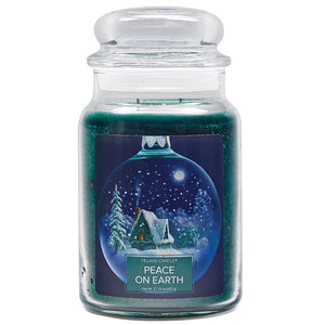 Village Candle - Peace On Earth - Large Glass Dome