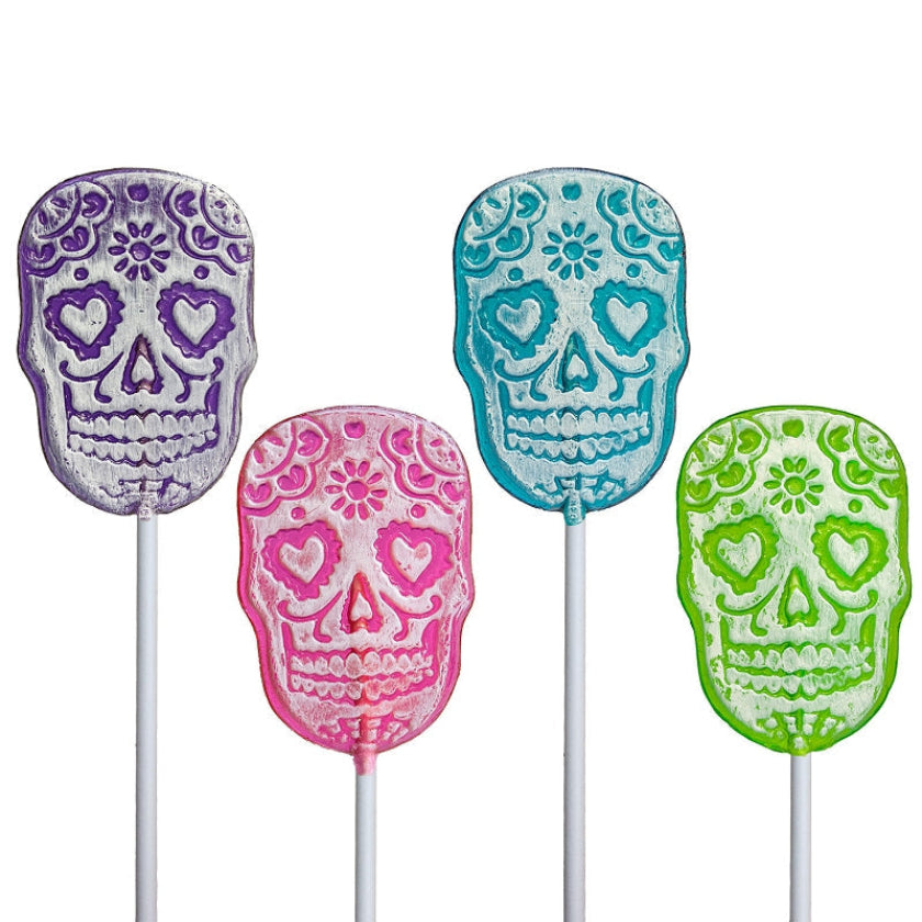 Melville - Lollipops - Frosted Sugar Skull - Assorted - Bulk