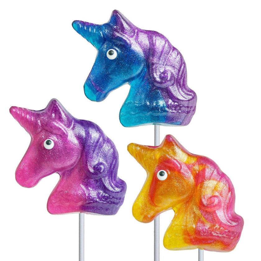 Melville - Lollipops - Glitter Swirl Unicorn - Assorted - Bulk