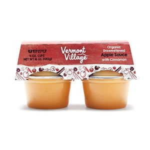 Vermont Village - Organic Apple Sauce with Cinnamon Snack Cup 4oz