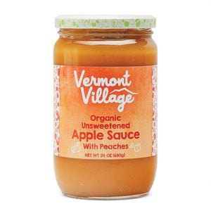 Vermont Village - Organic Apple Sauce with Peaches 24oz