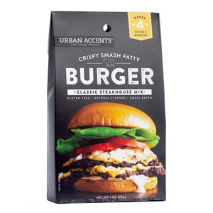 Urban Accents - Burger Rub Seasonings, Classic Steakhouse Crispy Smash Burger