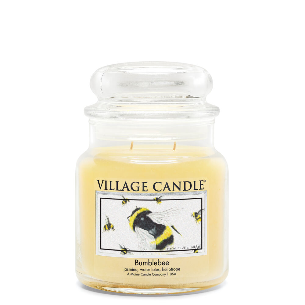 Village Candle - Bumblebee - Medium Glass Dome - Haversack Sales