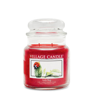 Village Candle - Lady Bug - Medium Glass Dome