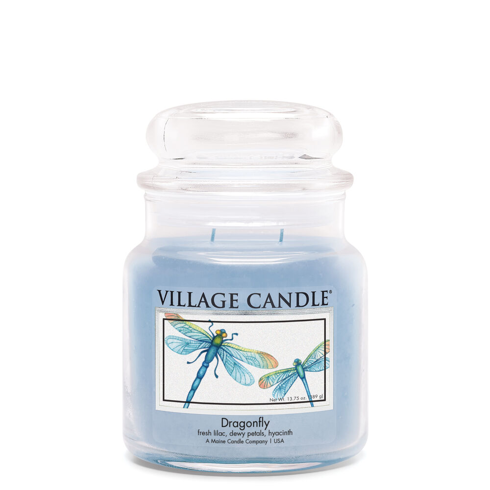 Village Candle - Dragonfly - Medium Glass Dome