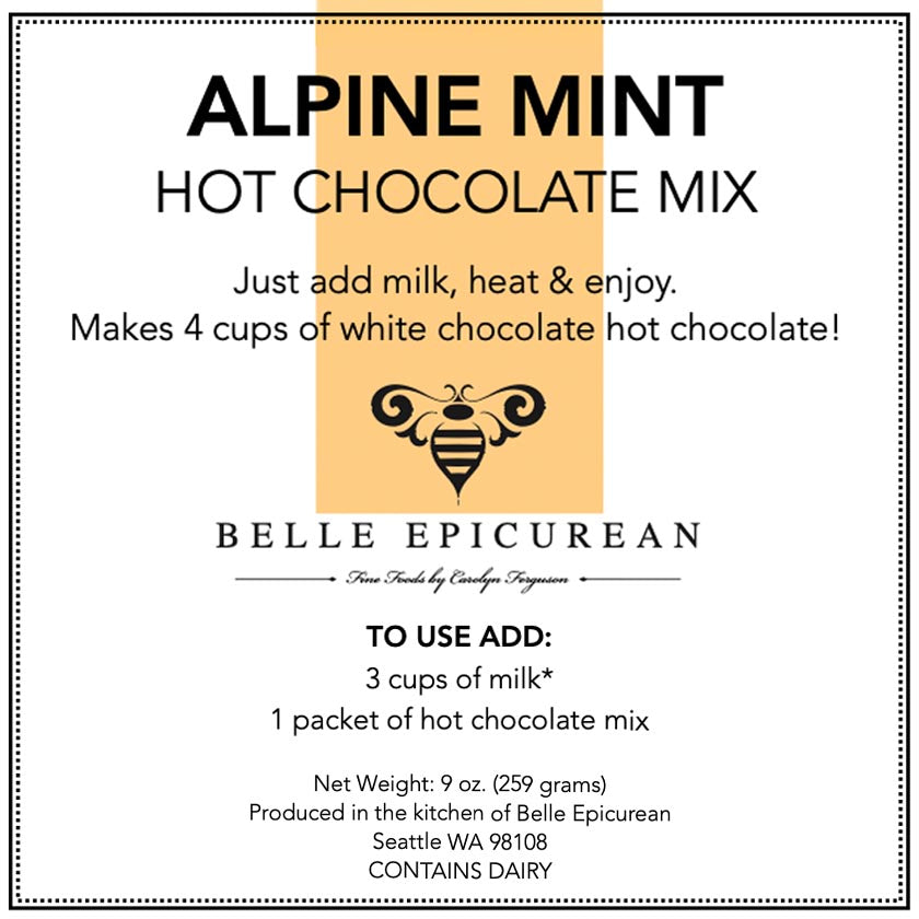 Belle Epicurean - Beverage Mix - Alpine Mint Hot Chocolate