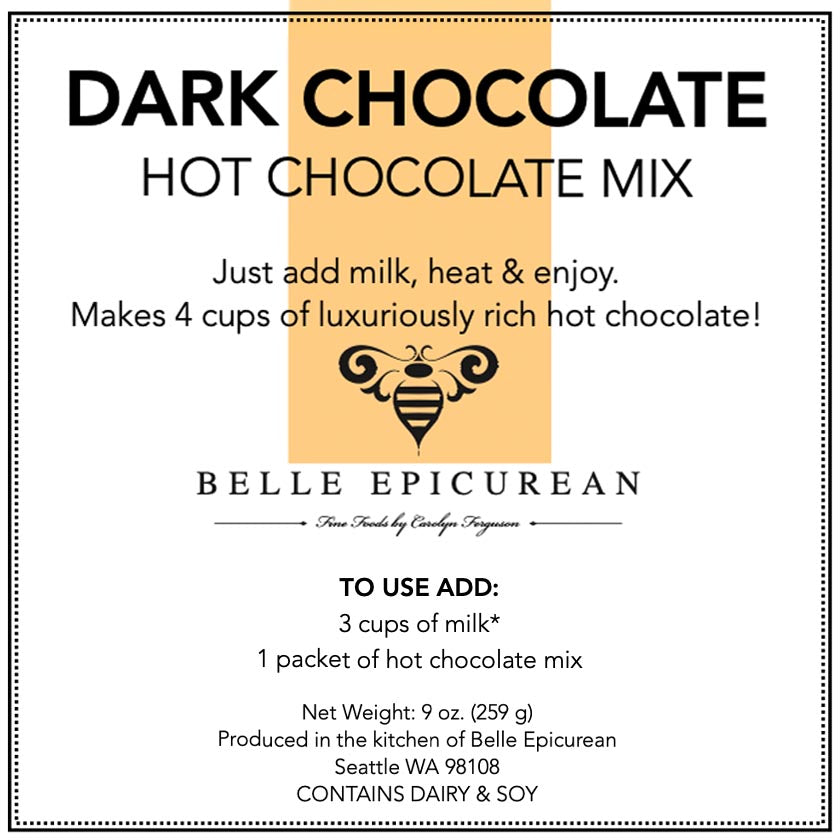 Belle Epicurean - Beverage Mix - Dark Chocolate Hot Chocolate