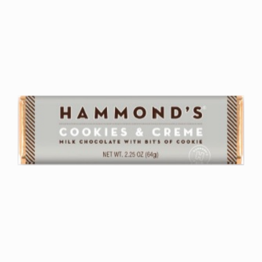 Hammond's Chocolate Bars - Cookies &amp; Creme (Milk Chocolate)