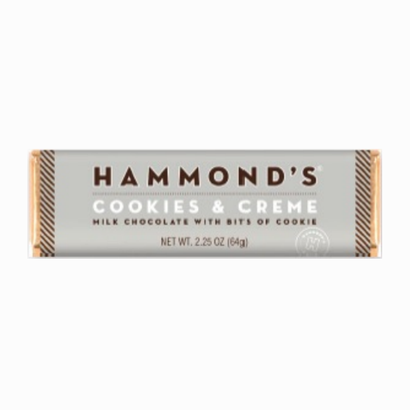 Hammond's Chocolate Bars - Cookies & Creme (Milk Chocolate)