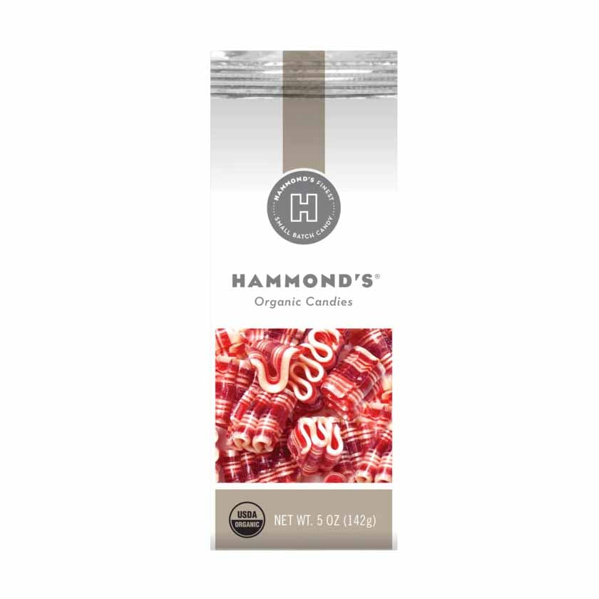 Hammond's Holiday Hard Candy - Organic Mint Mini Ribbons