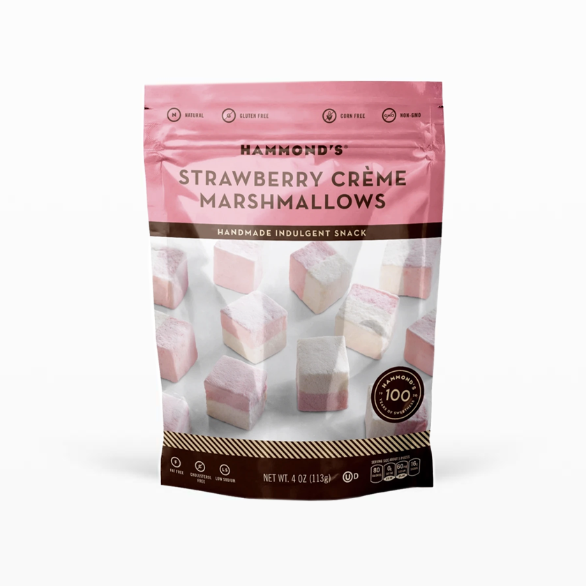 Hammond's Snacking Marshmallow - Strawberry & Cream 4oz