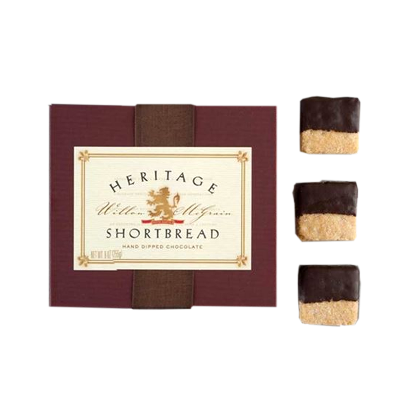 Heritage Shortbread Traditional Shortbread Hand Dipped in Chocolate (med box)