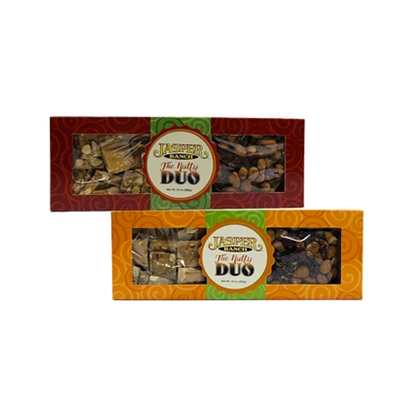 Jasper Ranch Nutty Duo - Rosemary Garlic Almonds + Cranberries & Almond Brittle