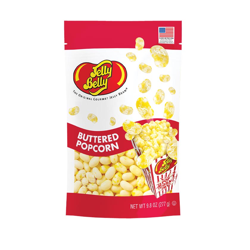 Jelly Belly® Bigger Bags - Buttered Popcorn Pouch Bag 9.8oz