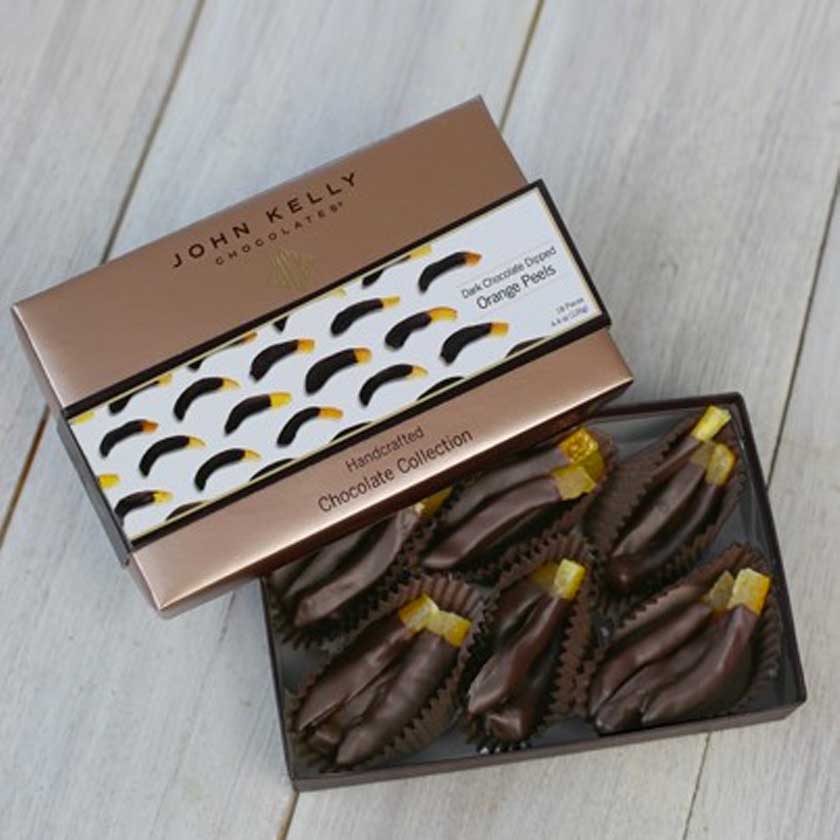 John Kelly Chocolates 18pcs Glace Orange Peels dipped in Chocolate