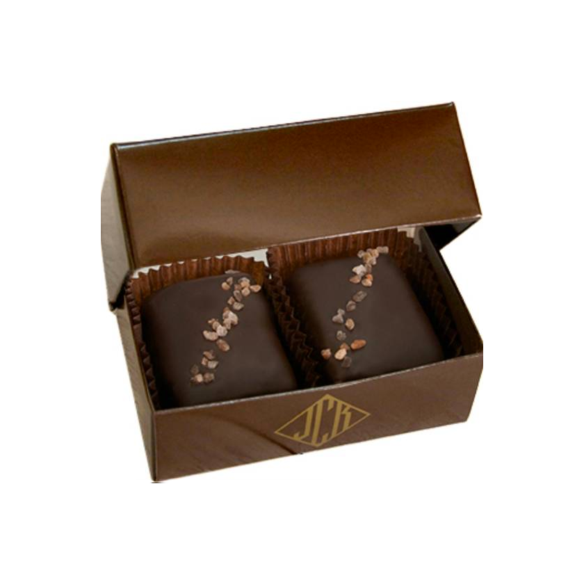 John Kelly Chocolates Truffle Fudge Bites 2pc Box - Peanut Butter with Himalayan Pink Salt
