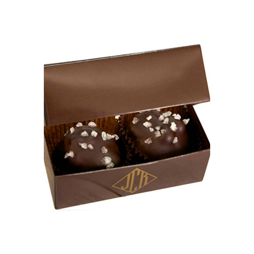 John Kelly Chocolates - Walnut Caramel Cluster with Mediterranean Sea Salt 2pc