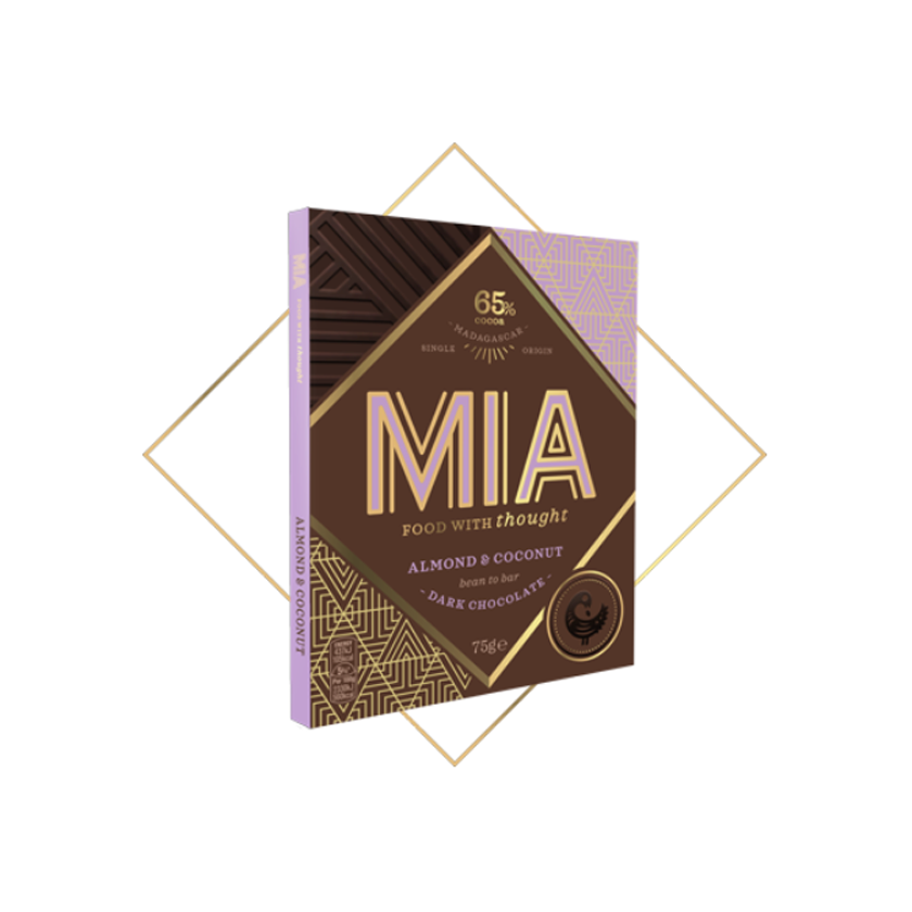 MIA Almond and Coconut in 65% Dark Chocolate