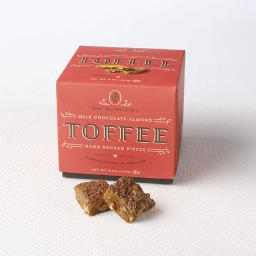 Mrs. Weinstein's Toffee - Milk Chocolate Almond Toffee Squares 8oz