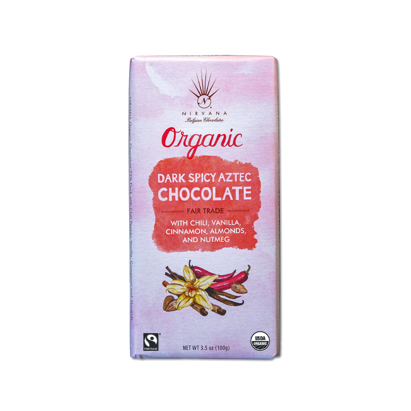Nirvana Chocolates Fair Trade Bars - Dark Spicy Aztec Chocolate