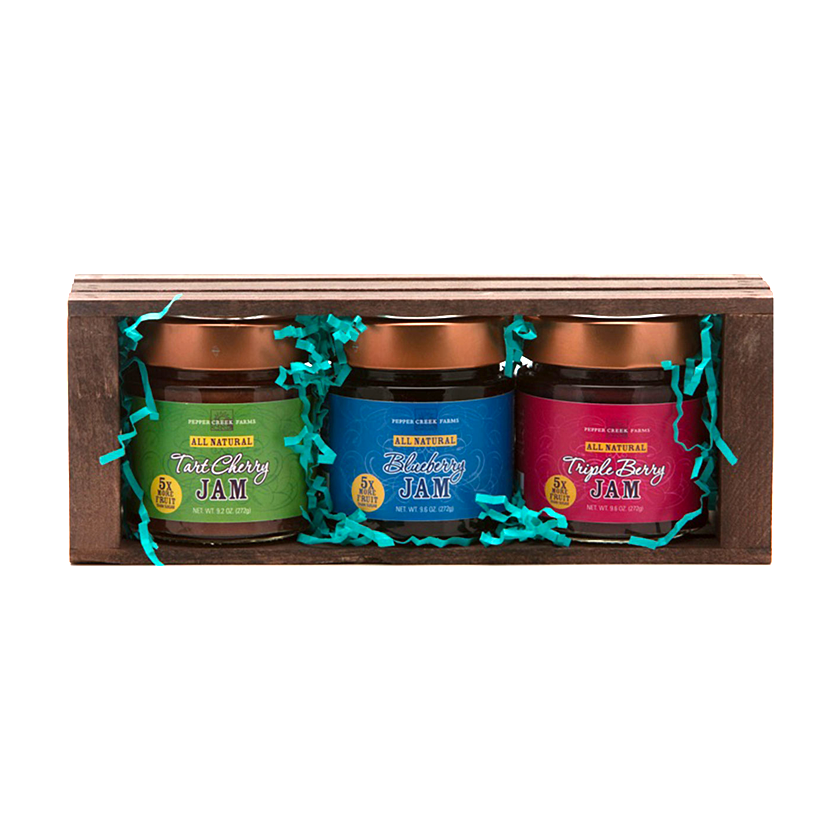 Pepper Creek Farms Crate Gift Sets - All Natural Jam Gift Crate 28.8oz
