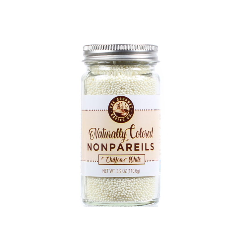Pepper Creek Farms Sprinkles - All Natural White Chiffon Nonpareils 3.9oz