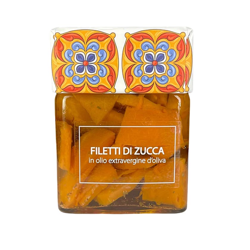 Ritrovo Selections - Tenuta Sant'Ilario Pumpkin Slices in Olive Oil, Ceramic Lid