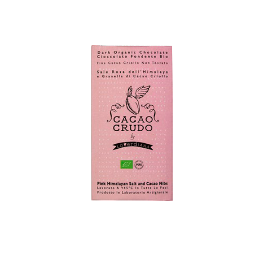 Ritrovo Selections Cacao Crudo 68.5 Dark Raw Cacao Bar with Himalayan Salt