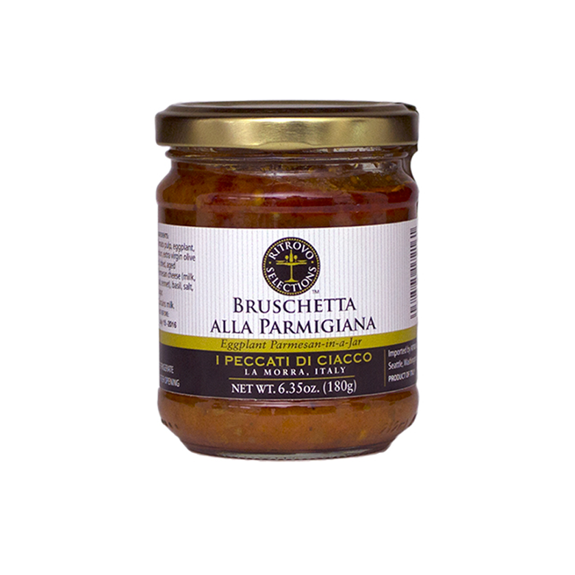 Ritrovo Selections Ciacco Bruschetta Parmigiana Tomato Sauce with Roasted Eggplant