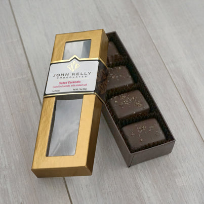 John Kelly Chocolates 4pc Salted Caramels with Applewood Smoked Salt